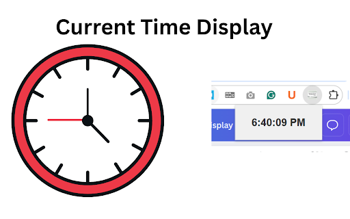 Current Time Display  from Chrome web store to be run with OffiDocs Chromium online