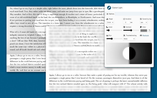 Chrome web mağazasından CursorLight, OffiDocs Chromium çevrimiçi ile çalıştırılacak