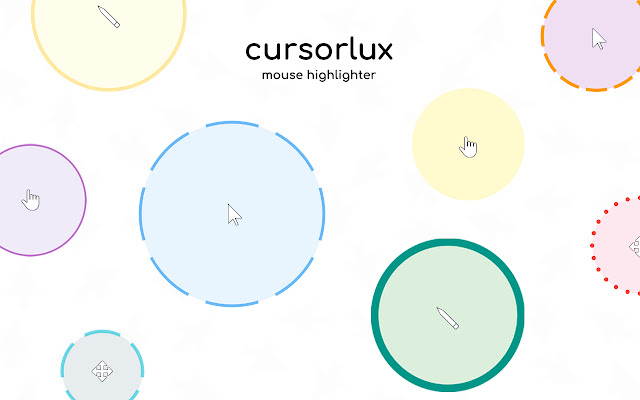 מדגיש עכבר Cursorlux מחנות האינטרנט של Chrome להפעלה עם OffiDocs Chromium באינטרנט