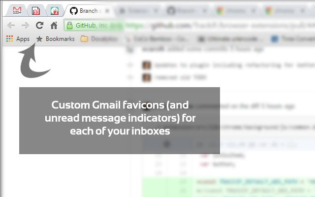 Custom Gmail™ Favicons  from Chrome web store to be run with OffiDocs Chromium online