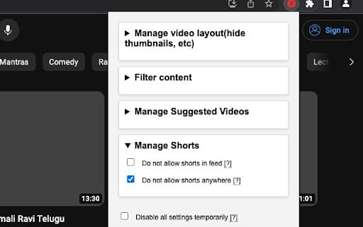 Customise YouTube  from Chrome web store to be run with OffiDocs Chromium online