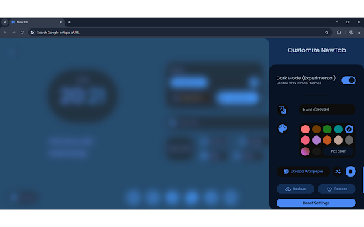 Customize NewTab  from Chrome web store to be run with OffiDocs Chromium online