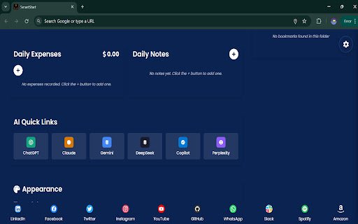 Custom New Tab Dashboard  from Chrome web store to be run with OffiDocs Chromium online