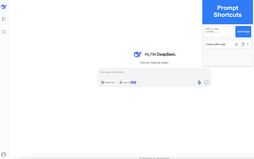 Custom Prompt Shortcuts  from Chrome web store to be run with OffiDocs Chromium online