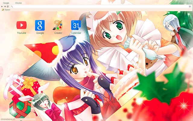 Тема «Симпатичні різдвяні дівчата» 1280x720 із веб-магазину Chrome, яку можна запускати за допомогою OffiDocs Chromium онлайн