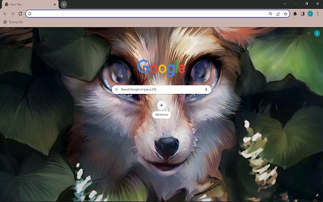 Cute Dog Art New Tab da Chrome Web Store para ser executada com o OffiDocs Chromium online