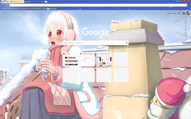فتاة لطيفة تنتظر موضوع سانتا كلوز 2017 من متجر Chrome الإلكتروني ليتم تشغيلها باستخدام OffiDocs Chromium عبر الإنترنت