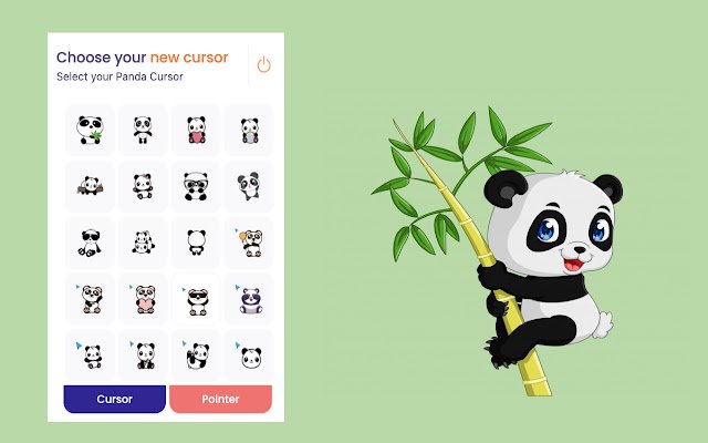 Drăguțul Panda Cursor din magazinul web Chrome care va fi rulat cu OffiDocs Chromium online