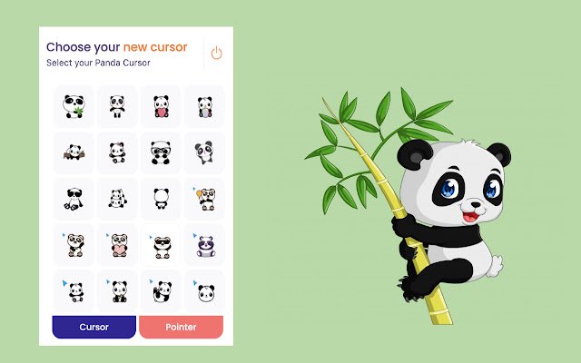 OffiDocs Chromium オンラインで実行される Chrome Web ストアのかわいいパンダ カーソル