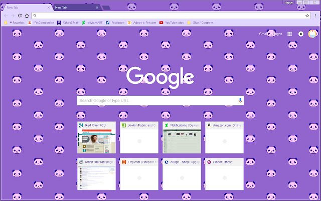Los lindos osos panda Pixel Purple de la tienda web de Chrome se ejecutarán con OffiDocs Chromium en línea