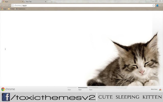 Chrome 网上商店中可爱的熟睡小猫将与 OffiDocs Chromium 在线运行