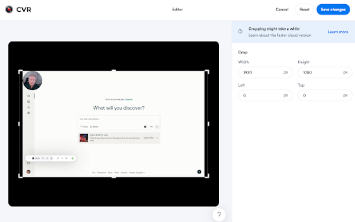CVR: Chrome Video Recorder  from Chrome web store to be run with OffiDocs Chromium online