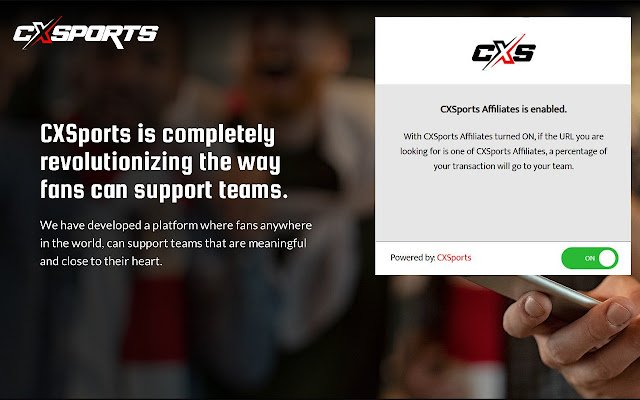 Suporte para fãs CXSports da Chrome Web Store para ser executado com OffiDocs Chromium online