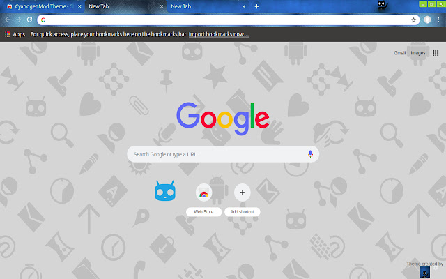 Tema CyanogenMod dal web store di Chrome da eseguire con OffiDocs Chromium online