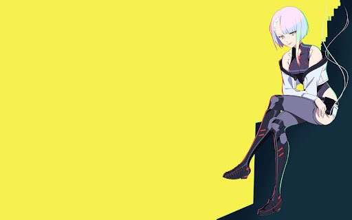 Cyberpunk Edgerunners Lucy Smoking  from Chrome web store to be run with OffiDocs Chromium online