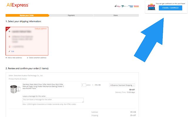 CyberShopper  from Chrome web store to be run with OffiDocs Chromium online