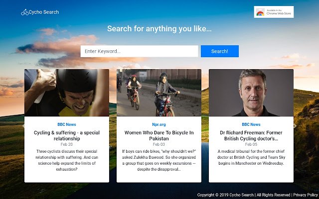 Cycho Search  from Chrome web store to be run with OffiDocs Chromium online