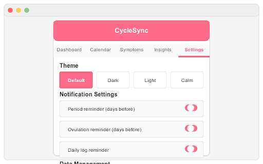 CycleSync  from Chrome web store to be run with OffiDocs Chromium online