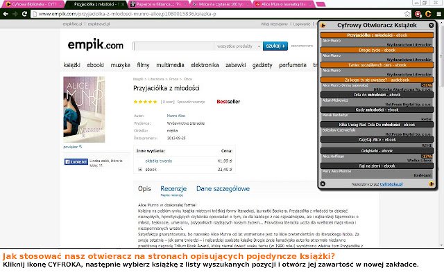 Cyfrowy Otwieracz Książek (CYFROK) من متجر Chrome الإلكتروني ليتم تشغيله مع OffiDocs Chromium عبر الإنترنت