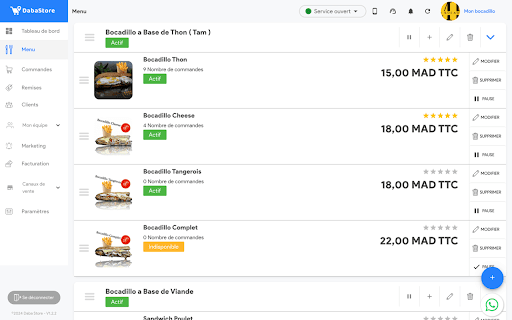 DabaStore products importer  from Chrome web store to be run with OffiDocs Chromium online