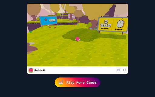 Dadish 3D Game Explore Vibrant Worlds and Rescue Veggie Kids!  from Chrome web store to be run with OffiDocs Chromium online