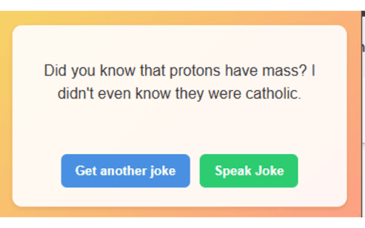 Dad Joke Extension  from Chrome web store to be run with OffiDocs Chromium online