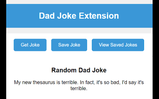 Dad Joke Generator  from Chrome web store to be run with OffiDocs Chromium online