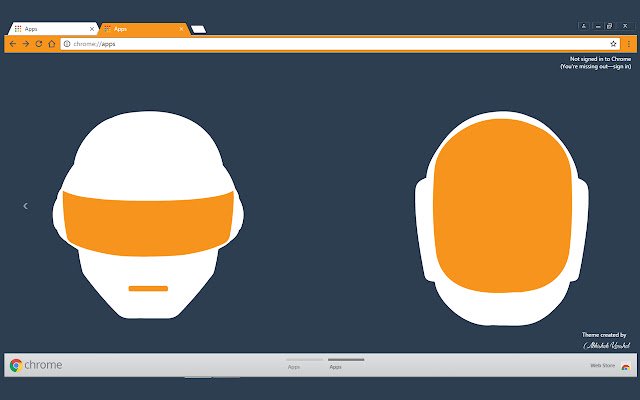 Chrome ウェブストアの Daft Punk Minimal テーマを OffiDocs Chromium online で実行