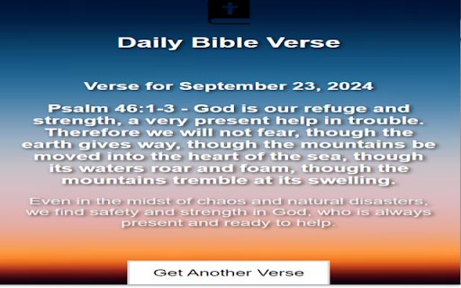 Daily Bible Verse  from Chrome web store to be run with OffiDocs Chromium online
