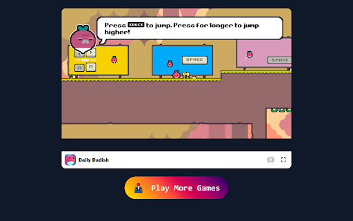 Daily Dadish Game Dive into Whimsical Worlds with Humor and Heart!  from Chrome web store to be run with OffiDocs Chromium online