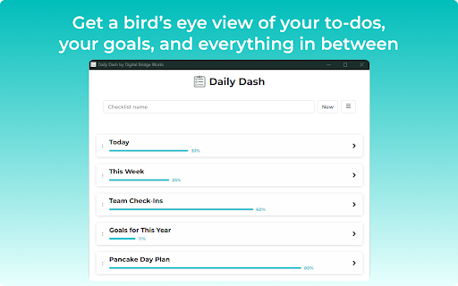 Daily Dash  from Chrome web store to be run with OffiDocs Chromium online
