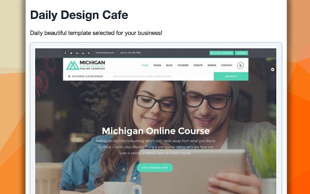 Chrome ウェブストアの Daily Design Cafe を OffiDocs Chromium オンラインで実行