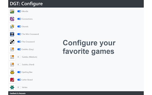 Daily Games Tracker  from Chrome web store to be run with OffiDocs Chromium online