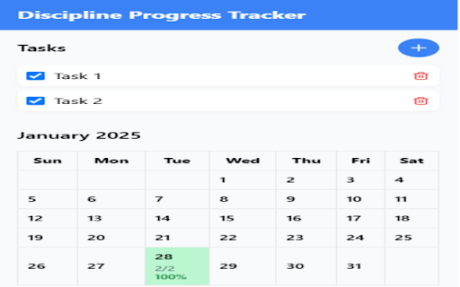 Daily Habits Tracker  from Chrome web store to be run with OffiDocs Chromium online
