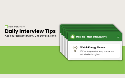 Daily Interview Tip  from Chrome web store to be run with OffiDocs Chromium online