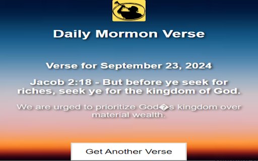 DailyMormon  from Chrome web store to be run with OffiDocs Chromium online