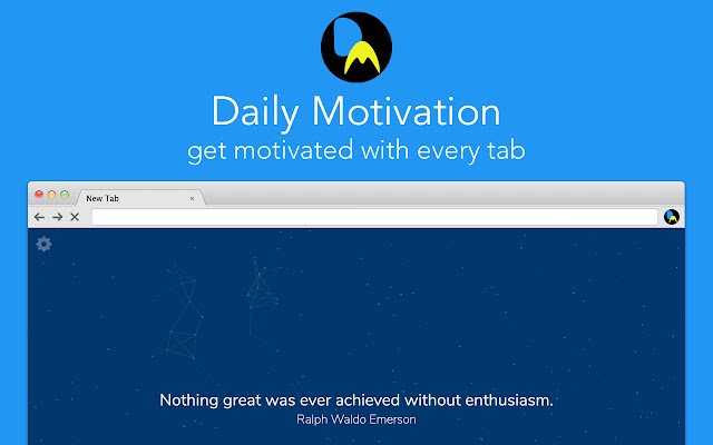 毎日のモチベーション Chrome ウェブストアからのモチベーションを高める引用文を、OffiDocs Chromium オンラインで実行します