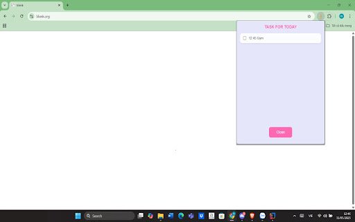 Daily Planner  from Chrome web store to be run with OffiDocs Chromium online