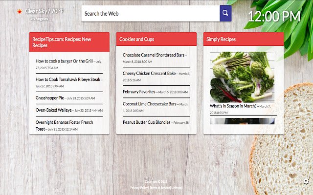 Daily Recipes  from Chrome web store to be run with OffiDocs Chromium online