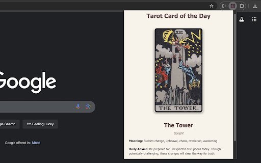 Daily Tarot Card  from Chrome web store to be run with OffiDocs Chromium online