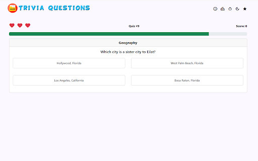 Daily Trivia Questions and Answers  from Chrome web store to be run with OffiDocs Chromium online