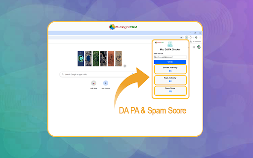 DA/PA Checker  from Chrome web store to be run with OffiDocs Chromium online