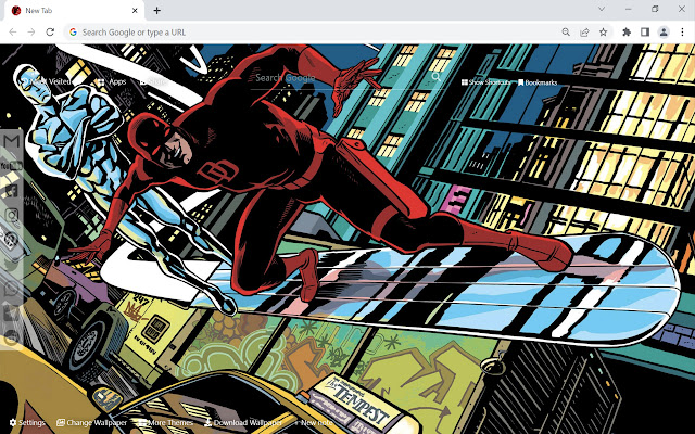Tapeta Daredevil ze sklepu internetowego Chrome, którą można uruchomić za pomocą OffiDocs Chromium online