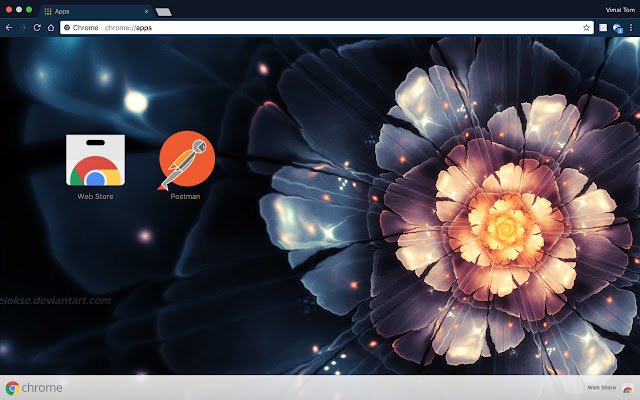 Chrome 网上商店的 Dark Artistic Flower 将与 OffiDocs Chromium 在线运行