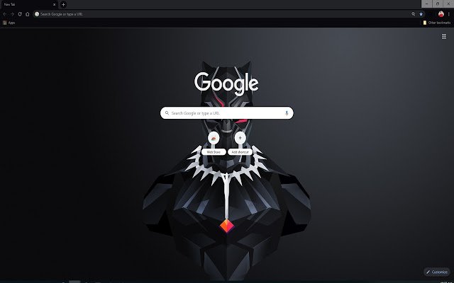 Dark Black Panther mula sa Chrome web store na tatakbo sa OffiDocs Chromium online