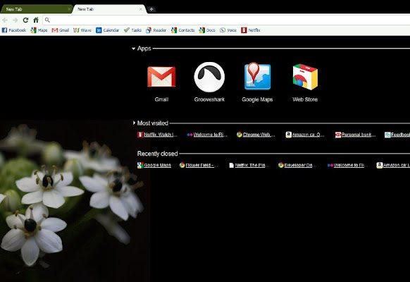 Dark Flowers de la boutique en ligne Chrome sera exécuté avec OffiDocs Chromium en ligne