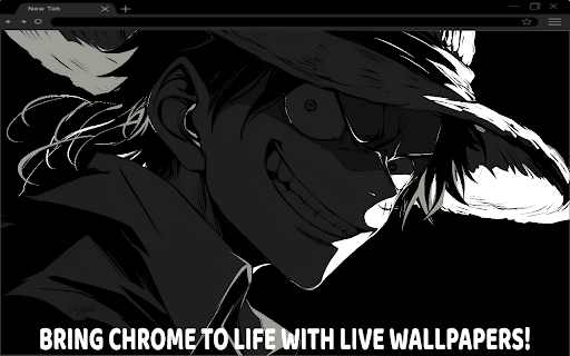 Dark Luffy Smile Silhouette Black Background Live Wallpaper  from Chrome web store to be run with OffiDocs Chromium online