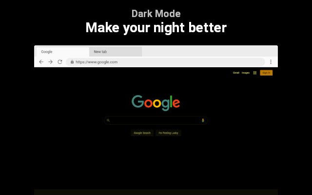 Dark Mode dal Chrome Web Store da eseguire con OffiDocs Chromium online