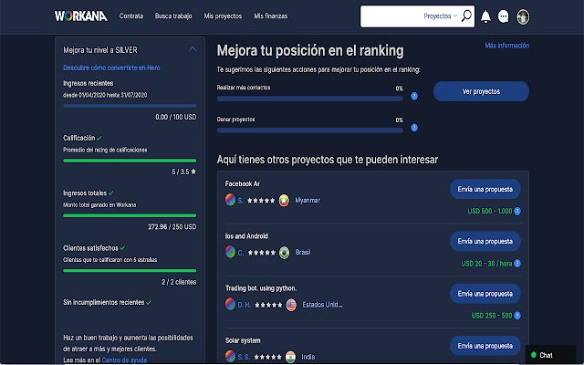 DarkMode4Workana  from Chrome web store to be run with OffiDocs Chromium online