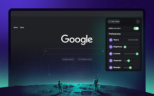 Dark mode chrome  from Chrome web store to be run with OffiDocs Chromium online
